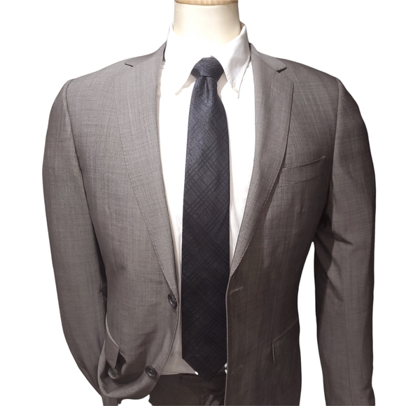 SOLD *SUITS* Z Zegna 24/7 Slim Fit Grey Wool-Stretch Suit Men's Size 40R - Picture 3 of 12